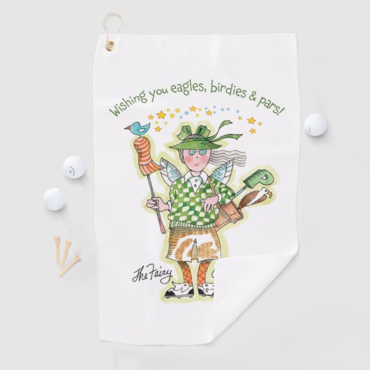 Fairy Golfmoeder in groen Golfhanddoek (Insitu)