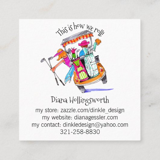 Fairy Golfmoeder Visitekaartje (Achterkant)