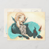 FAIRY GOTH unicorn storm storm lightning Briefkaart (Voorkant / Achterkant)