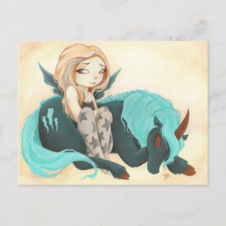 FAIRY GOTH unicorn storm storm lightning Briefkaart