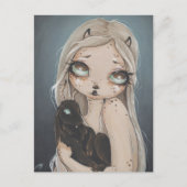 Fairy gothic jackalope fantasy art briefkaart (Voorkant)