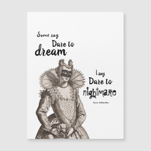 Fairy Gothmother "Dare to Nightmare" magneetkaart (Voorkant)