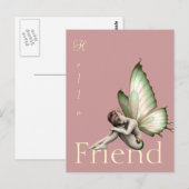 Fairy Greeting Briefkaart (Voorkant / Achterkant)
