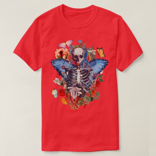 Fairy Grunge Butterfly Wing Skeleton Fairycore Aes T-shirt (Design voorkant)