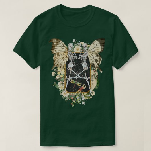Fairy Grunge Butterfly Wing Skeleton Fairycore Aes T-shirt (Design voorkant)