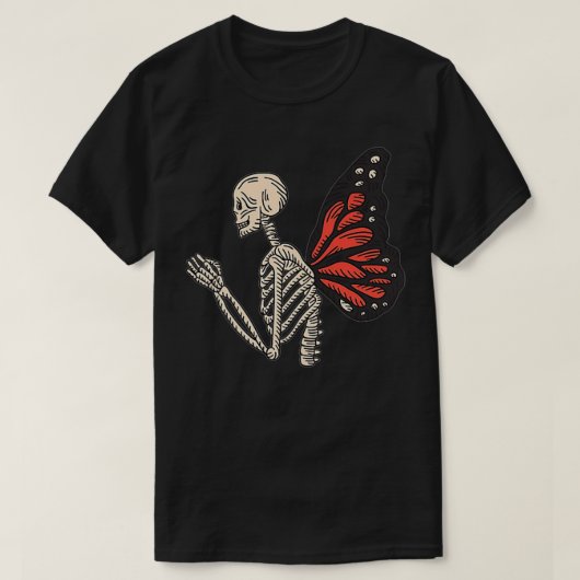 Fairy Grunge Fairycore Aesthetic Skeleton Butterfl T-shirt (Design voorkant)