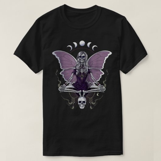 Fairy Grunge Fairycore Aesthetisch Gothic Skeleton T-shirt (Design voorkant)