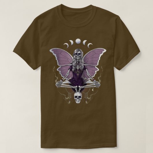 Fairy Grunge Fairycore Aesthetisch Gothic Skeleton T-shirt (Design voorkant)