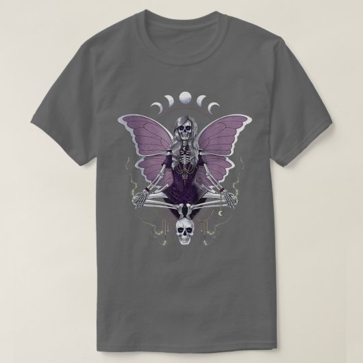 Fairy Grunge Fairycore Aesthetisch Gothic Skeleton T-shirt (Design voorkant)