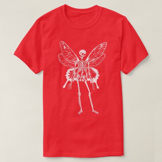 Fairy Grunge Skeleton Angel Cottcore Fairycore T-shirt (Design voorkant)