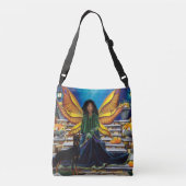 Fairy Guardian Doberman Hond Crossbody Tas (Achterkant)