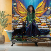 Fairy Guardian Doberman Hond Douchegordijn