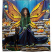 Fairy Guardian Doberman Hond Douchegordijn (Voorkant)