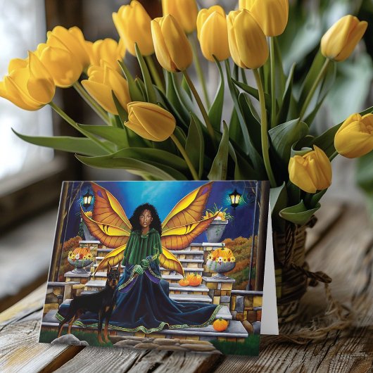 Fairy Guardian Doberman Hond Kaart