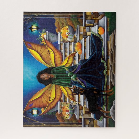 Fairy Guardian Doberman Hond Legpuzzel (Verticaal)