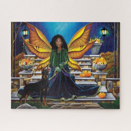 Fairy Guardian Doberman Hond Legpuzzel (Horizontaal)
