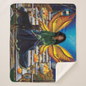 Fairy Guardian Doberman Hond Sherpa Deken (Voorkant)