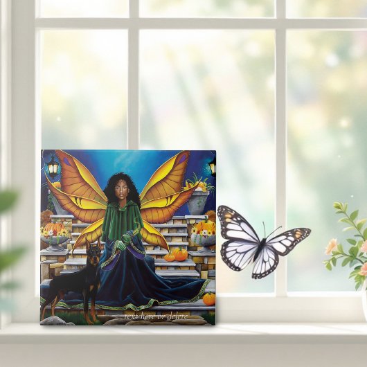 Fairy Guardian Doberman Hond Tegeltje