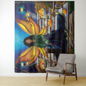 Fairy Guardian Doberman Hond Wandkleed (In situ)