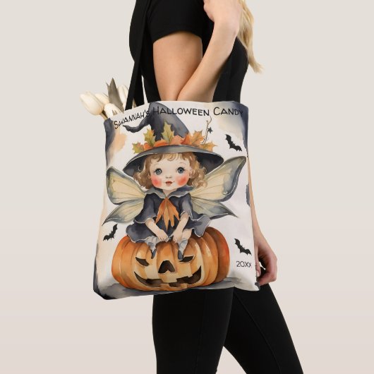 Fairy Halloween gepersonaliseerd Snoep Tote Bag (Dichtbij)