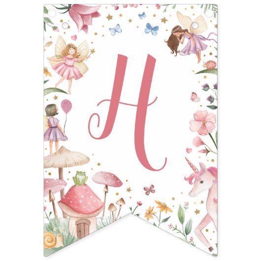 Fairy Happy Birthday Banner (Tweede vlag)