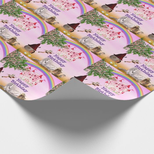 Fairy Happy Birthday Cadeaupapier (Hoek)