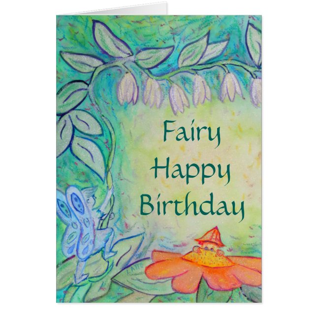 Fairy Happy Birthday Wenskaarten (Voorkant)
