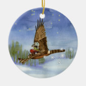 Fairy Hawk-kerstversiering Keramisch Ornament (Voorkant)