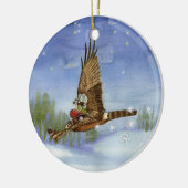 Fairy Hawk-kerstversiering Keramisch Ornament (Links)