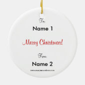 Fairy Hawk-kerstversiering Keramisch Ornament (Achterkant)