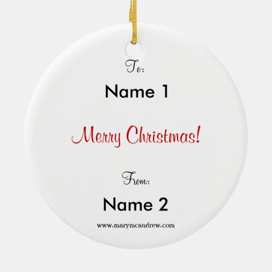 Fairy Hawk-kerstversiering Keramisch Ornament (Achterkant)