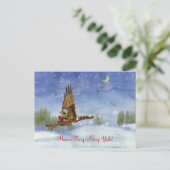 Fairy Hawk Yule Briefkaart (Staand voorkant)