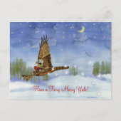 Fairy Hawk Yule Briefkaart (Voorkant)