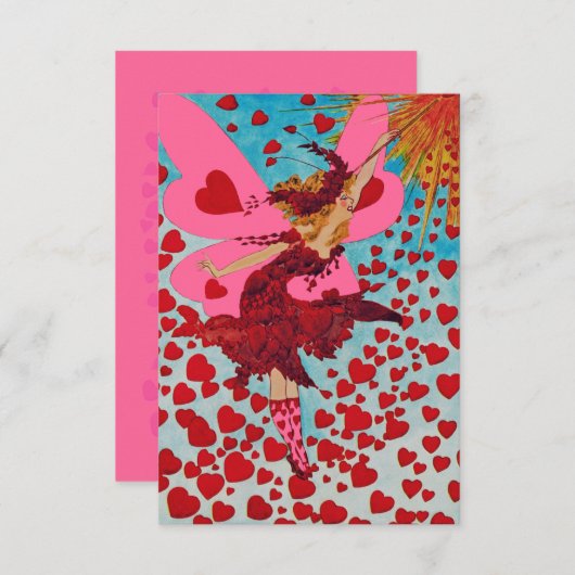 Fairy Hearts CHANGE COLOR ~ Invitations / RSVP (Voorkant / Achterkant)
