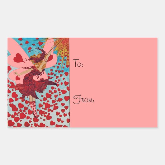 Fairy Hearts CHANGE COLOR ~ Square Stickers (Voorkant)