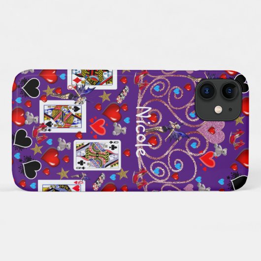 Fairy Hearts Iphone Case Queen (Achterkant (horizontaal))