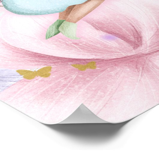 Fairy heet welkom op feestdag poster (Hoek)