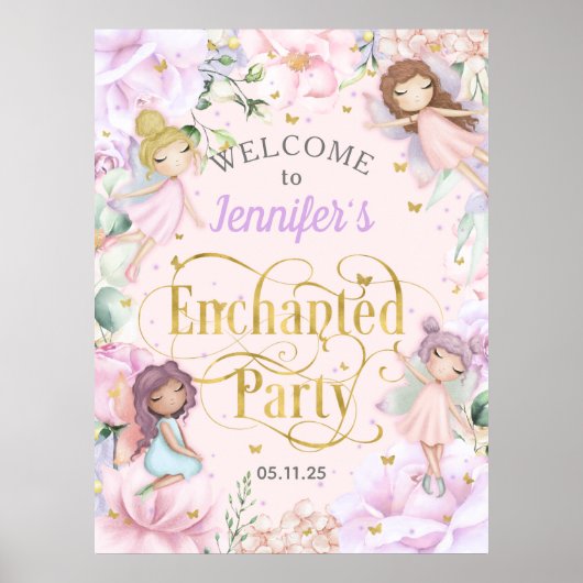 Fairy heet welkom op feestdag poster (Voorkant)