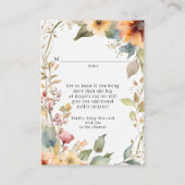 Fairy Herfst Floral Daisy Baby Meisje Luier Raffle Informatiekaartje (Achterkant)