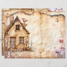 Fairy Home Junk Journal Scrapbook Papier