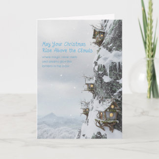 Fairy Homes on the Cliff Folded  Feestdagen Kaart