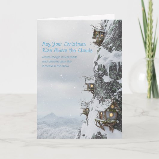 Fairy Homes on the Cliff Folded Feestdagen Kaart (Voorkant)