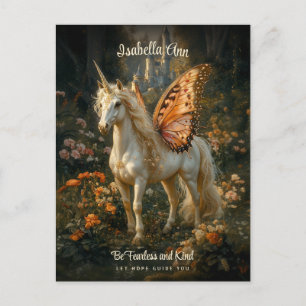Fairy Horse Sinaasappel vlindervleugels Inspiratie Briefkaart