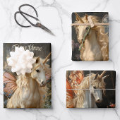  Fairy Horses Butterfly Wings Fantasy Art Inpakpapier Vel