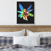Fairy houdt muziekinstrument vast canvas afdruk (Insitu (Slaapkamer))