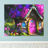 Fairy House Canvas Afdruk (Insitu (Houten vloer))