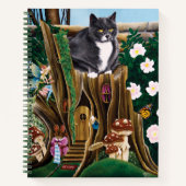 Fairy House Tuin Kat Notitieboek (Voorkant)