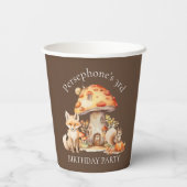 Fairy House Woodland Creature Verjaardagsfeest Papieren Bekers (Achterkant)