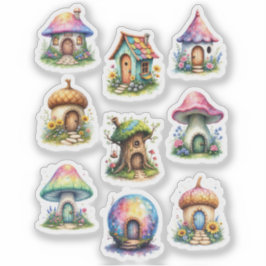 Fairy Houses Scrapbook Junk Journal Sticker Sheet