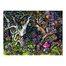 Fairy Houses Village Trees Marianne O Art Print